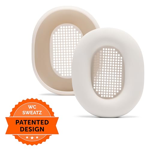 WC SweatZ XM5 - Patented Earpad Sweat Covers for Sony WH1000XM5 by Wicked Cushions | Full 360 Earpad Protection | Sweatproof & Easily Washable | Silver - color: Silver