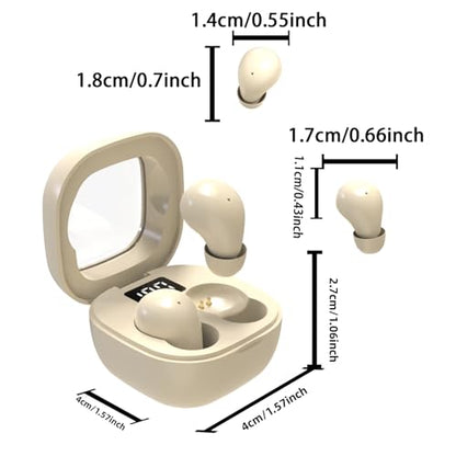 Mini Earbuds for Work and Sleep, Small Bluetooth 5.3 Headphones, 24 Hours Total Battery Life
