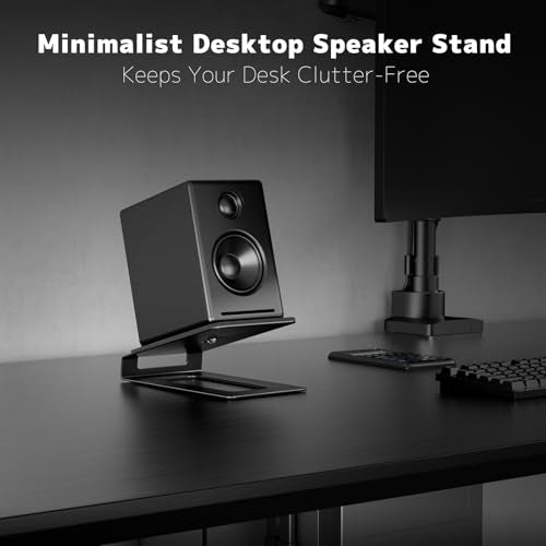 PUTORSEN Desktop Speaker Stands, 16° Tilt Angle, 22 lbs Capacity, 1 Pair - size: Height: 2.87"