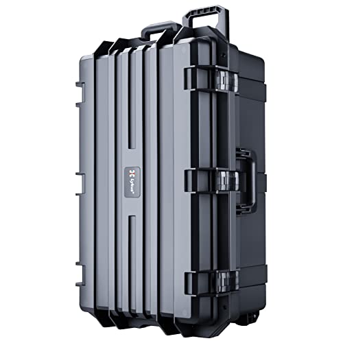 Lykus HC-7530 Hard Case with Wheels and Foam, Inner Size 27.7*15.94*11.42in | IP67 Waterproof, Pluckable Foam, Suitable for Cameras, Lenses, Electronic Equipment and More - size: HC-7530: 29.5x17.7x11.8 inch