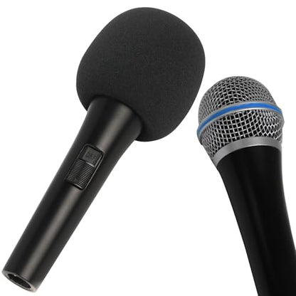 2 Pack Foam Mic Cover Handheld Microphone Windscreen | Fits Most Ball-Type Microphone, Soft and Comfortable Mic Muffler Handheld Microphone Cover