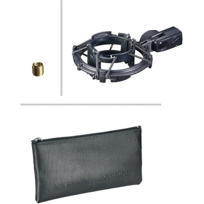 Audio-Technica Cardioid Condenser Microphone AT2035 Bundle with 2 YR CPS Enhanced Protection Pack, Metal Shock Mount, Pop Filter, Suspension Boom Scissor Arm Stand and 25ft XLR Cable