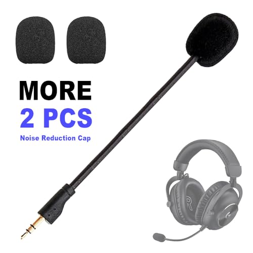 Replacement Gaming Microphone - Compatible with Logitech G PRO X2, G PRO X Wireless, and G Pro Wired Gaming Headsets, Detachable, Advanced Noise Cancellation