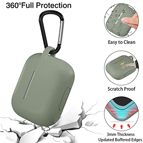 Lerobo for AirPods Pro 2nd/1st Case with Keychain, Army Green | Soft Silicone Protective Cover Compatible with Apple AirPod Pro Case for Women Men, Scratchproof, Shockproof, Dustproof - color: Army Green