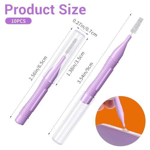 10 Pack Cell Phone Cleaning Kit, Nylon Brushes, Anti-Clogging Mini USB C Port Cleaning Tool Multifunctional Phone Speaker Cleaner for Speaker and Receiver Headphones Tablet Computer Camera - color: Purple