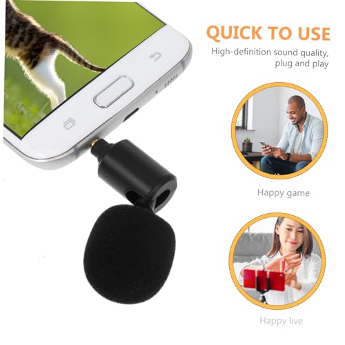 Bendable Live Streaming Microphone with 3.5mm Plug, Stereo PC and Laptop Recording Mic for Mobile Phones and Tablets, Compact Desktop Audio Accessory for Online Broadcasts