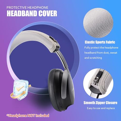 QuietComfort Ultra Headband Cover Compatible with Bose QuietComfort Ultra Headphones Thicker Sports Fabric Replacement Headband Cushion Pad Cover Headphone Headband Protector (Grey)