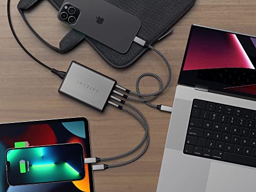 Satechi 165W 4-Port USB-C GaN Charging Station, for Laptops, Tablets | For laptops, tablets, and phones, compatible with MacBook Air/Pro/Neo, iPad Air/Pro, iPhone 17, Galaxy S25, Windows - style: 165W GaN