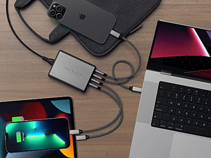 Satechi 165W 4-Port USB-C GaN Charging Station, for Laptops, Tablets | For laptops, tablets, and phones, compatible with MacBook Air/Pro/Neo, iPad Air/Pro, iPhone 17, Galaxy S25, Windows - style: 165W GaN