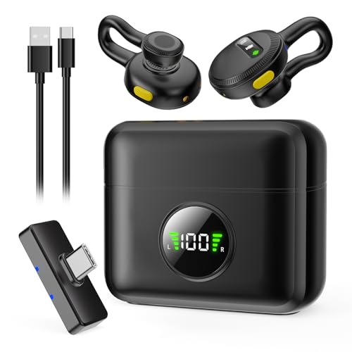 Tisino USB C Wireless Mini Microphone for iPhone & Android Vlog Mic-Black - color: Black