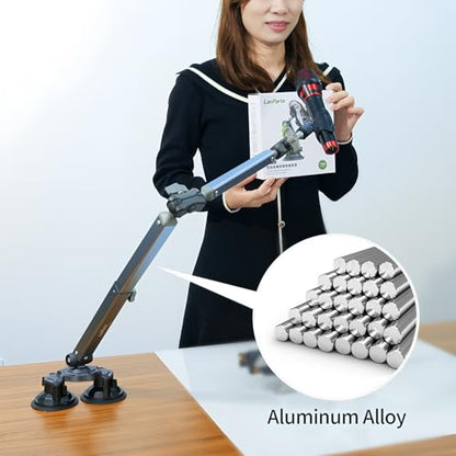 Microphone Boom Arm 360° Rotatable Foldable Adjustable Desk Mic Stand Desk Mount Sturdy Aluminum Alloy for Podcast Video Gaming Meeting Studio - size: Suction Cup
