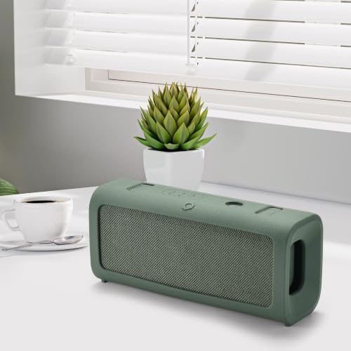 Case for Sony ULT Field 3 Speaker, Shockproof Non-Slip Cover | Custom-fit silicone cover, shockproof, non-slip grip, includes shoulder strap. Protects against scratches, dust, drops. - color: Green