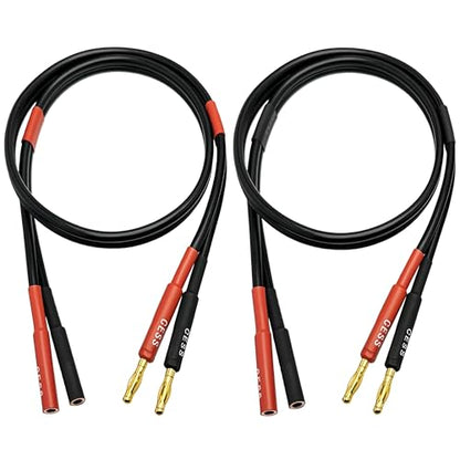 CNCESS Banana Male to Female Extension Cable, 2 ft, 2-Pack - size: 2 Feet