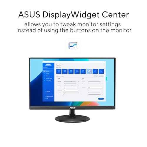 ASUS 22” Eye Care Monitor (VP229QF) – 100Hz, IPS, Full HD, 99% sRGB, Frameless, Adaptive-Sync, DisplayPort, HDMI, Low Blue Light, Flicker Free, Wall Mountable, 3 yr Warranty | Includes monitor arm, base and HDMI cable for mounting, connectivity and assemb