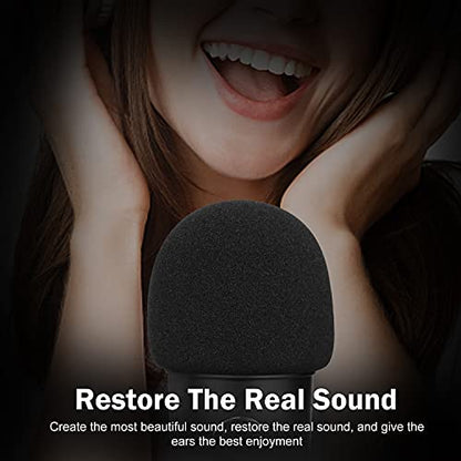 Foam Microphone Windscreen for Blue Yeti - Professional Pop Filter for 2.5 Inch Diameter Microphones Sponge Mic Cover 2Pcs