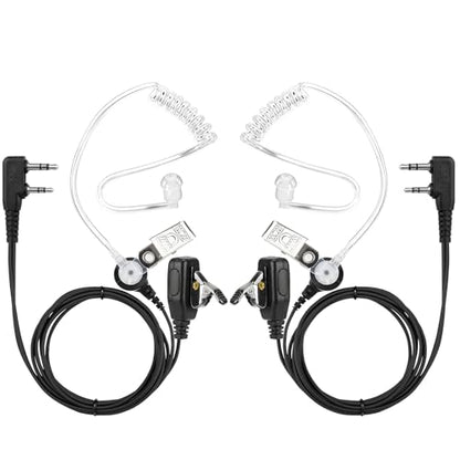 BAOFENG Walkie Talkies Earpiece with Mic,Comfortable Acoustic Tube(2 Pack) | 3.5mm Jack K-type interface Radio Earpiece,2-Pin Headset with Mic,Compatible with BF-888S,RT22,UV-5R Two Way Radio