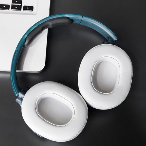 SOULWIT Replacement Earpads for Skullcandy Hesh 3/ANC/Evo & Crusher Wireless/540/ANC/Evo & Venue ANC Over-Ear Headphones, Ear Pads Cushions with Protein Leather, Noise Isolation Foam - White - color: White