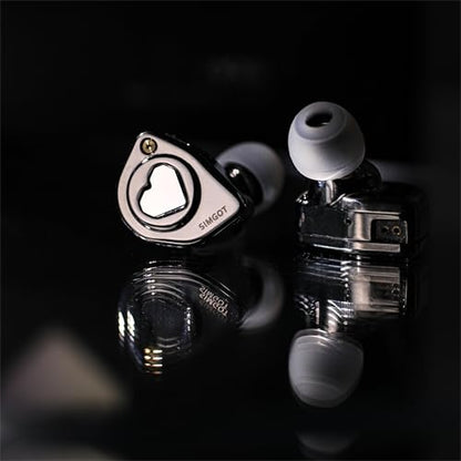 Linsoul SIMGOT EW300 1DD+1Planar+1PZT Hybrid Driver in Ear Monitor, Wired Earbuds IEM Kiwi Ears SONICAP Waterproof Earbud Case