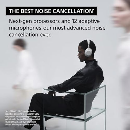 Sony WH-1000XM6/B Best Wireless Noise Canceling Headphones, Black Bundle with Deco Essentials Exclusive CPS 26 Month Protection Pack | Official USA Partner Model - color: Sable