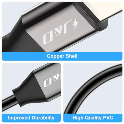 J&D USB C to 3.5mm 1/8 inch Audio Aux Cable, USB Type C to Standard 3.5mm 1/8 inch TRS Male Car Aux Adapter Cable Compatible with iPhone 16/17 Series, 3.3 Feet - size: 3.3 Feet
