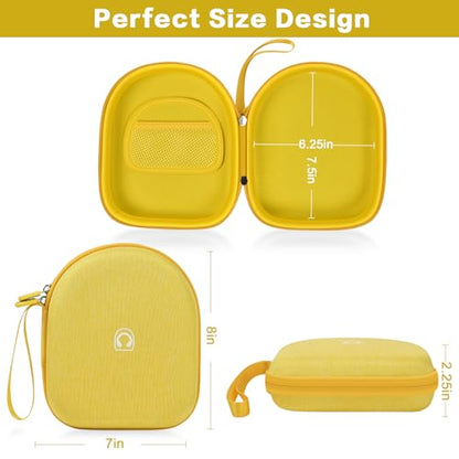 Headphone Case Compatible with Sony WH-CH520/ WH-1000XM4/ for JBL Tune 720BT/ 510BT Wireless Headphones Bluetooth On-Ear, Over Ear Noise Cancelling Earphone Bag- Yellow (Box Only) | Cationic Oxford Cloth, Mesh Pocket, for JBL Tune 720BT/510BT, Travel Stor