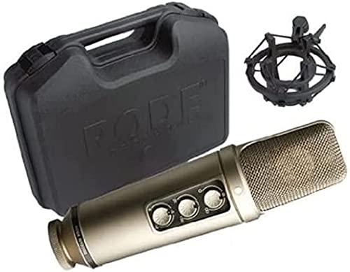 Rode NT2000 Large-Diaphragm Condenser Microphone, Silver | HF1 Capsule with variable polar patterns and 7dBA self-noise for recording, broadcasting and production - style: NT2000