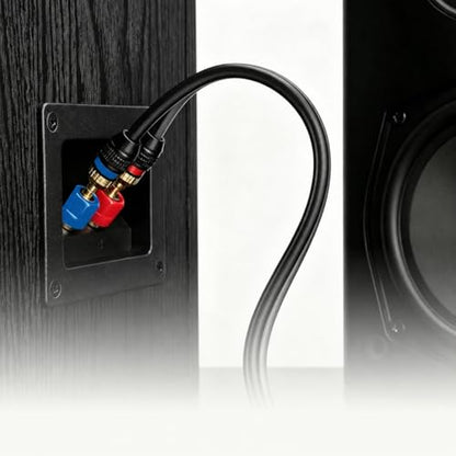 2Pcs Gold Plated Banana Plugs, Speaker Wire Connectors, Easy Installation, Quick Connect for Audio Video Amplifiers and Speaker Cables, Red & Blue