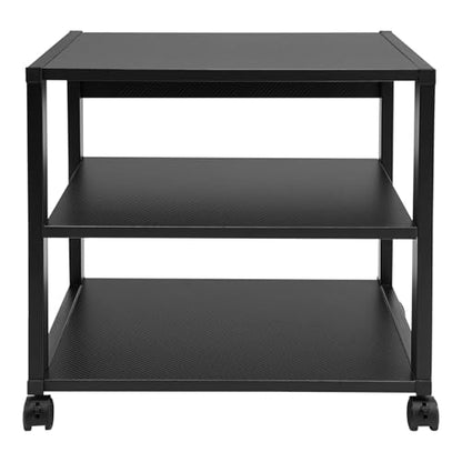 3 Tier AV Media Stand, Heavy Duty AV Equipment Cart Rack with Lockable Wheels, 88 lbs Load Audio Video Component Rack Open Shelf for Home Theater, Studio - size: 3-Tier