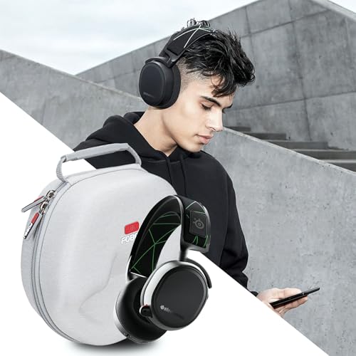 FBLFOBELI Hard Storage Case for SteelSeries Arctis 1 3 5 7 7X 7+ 7P+ 9 9X PRO PRO+ Prime/Arctis Nova pro 1 1P 1X 3 7 7X 7P/Pioneer DJ HDJ-X5/G733 Lightspeed Wireless Gaming Headset (Grey) - color: Grey