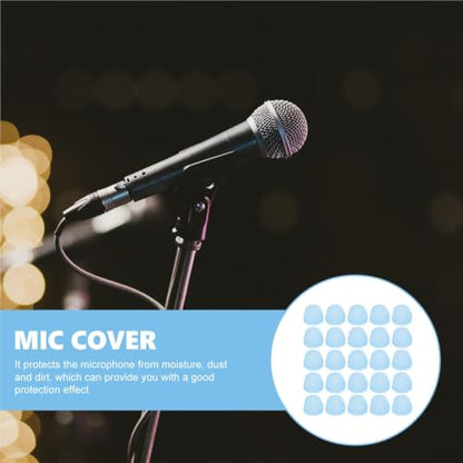 400Pcs Anti-Splash Microphone Covers Disposable Non-Woven Mic Protectors | Hygienic, breathable mic covers for studio, podcast, and karaoke use.