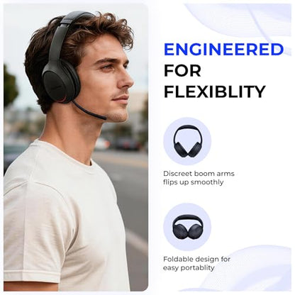 YealinkBH78 Wireless Bluetooth Headset with Charging Stand USB-C/A Active Noise Cancelling Over Ear Headphones (1208731)