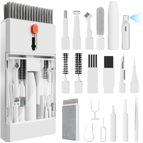 Laptop Cleaning Kit Keyboard Cleaner Brush, 22-in-1 Laptop Cleaner Tool | Multi-Function, for MacBook, Phone, Headphone, Earbuds, Camera Lens and Other Electronic Device, All-in-one with Upgrade