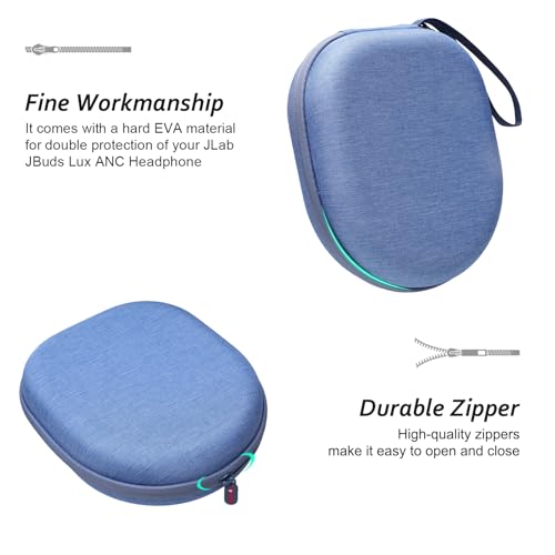 Headphone Headset Case Compatible with JBL Tune 510BT 720BT 520BT 770NC/Sony WH-CH520/Soundcore by Anker Life Q20 Q20i Q30/BERIBES/KVIDIO Wireless On-Ear Headphones, Blue - color: Blue