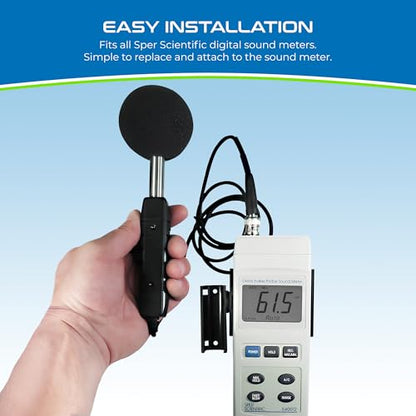 Sper Scientific Replacement Wind Screen for Sound Meter 840091 – Sound Neutral, Highly Porous Foam, Reduces Wind & Environmental Noise, Fits All Sper Scientific Digital Sound Meters - 2 pc