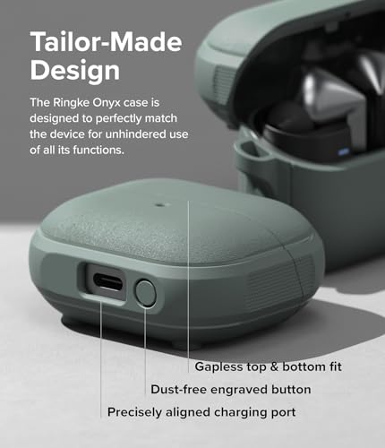 Ringke Onyx Magnetic Designed for Samsung Galaxy Buds 3 Pro & 3 & 3 FE Case [Compatible with MagSafe] Prevents Oily Smudges Feels Good in The Hand Non-Slip Cover - Sage Green - color: Sage Green, size: Galaxy Buds 3 Pro / Galaxy Buds 3