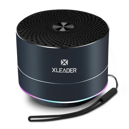 XLEADER Small Bluetooth Speaker, IPX6 Waterproof Shower Speaker - color: Black Blue