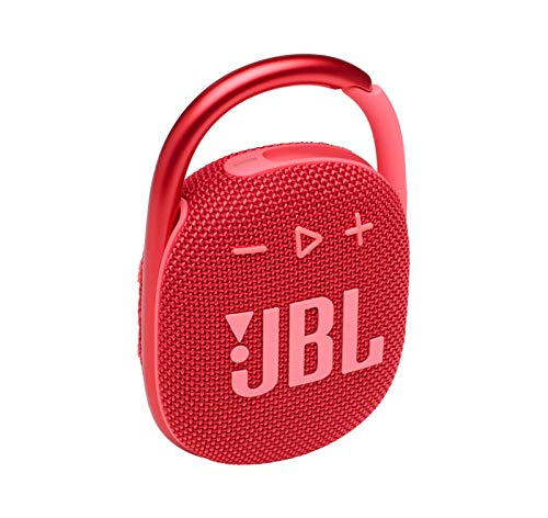 JBL Clip 4 Portable Bluetooth Speaker (Red) + Bundle with divvi! Protective Hardshell Case (Black) - color: Red