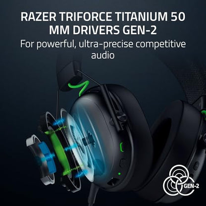 Razer BlackShark V3 Wireless Xbox Gaming Headset, 50mm Drivers, Black - color: Black, style: Xbox