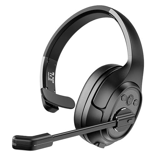 EKSAtelecom H1 Pro Telecom Bluetooth Trucker Headset, Black