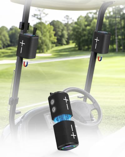 BOYISEN 2-in-1 Split Magnetic Golf Cart Speaker, Portable Bluetooth Speaker