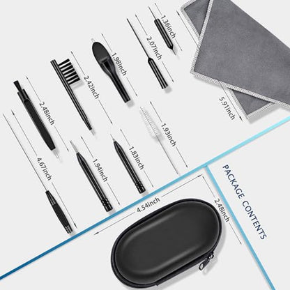 Hearing Aid Cleaning Kit, ARRITZ 11pcs Hearing Amplifier Cleaning Tools with Brushes and Case