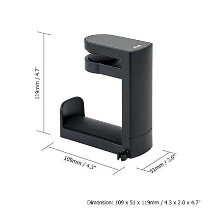 Gaming Headphone Stand Hanger Hook for Desk, Headset Holder Mount with 360° Rotating & Cable Clip Design, Universal Stand Clip for PC HyperX Gaming Headset AKG Beats Sony Sennheiser Music Headphones