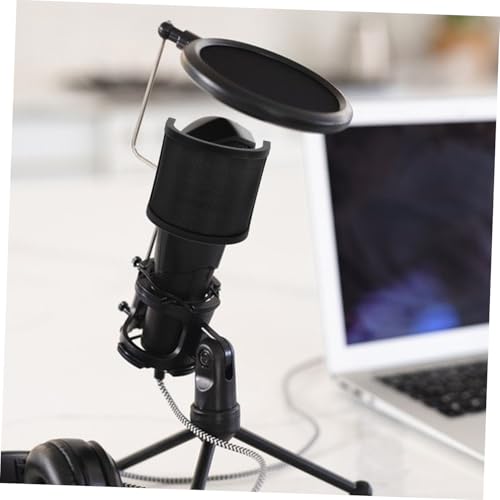 Abaodam U-shaped Double Layer Microphone Windscreen Shield for Professional Studio Recording Noise Reduction Easy to Clean Versatile for Live Streaming and Voice Recognition