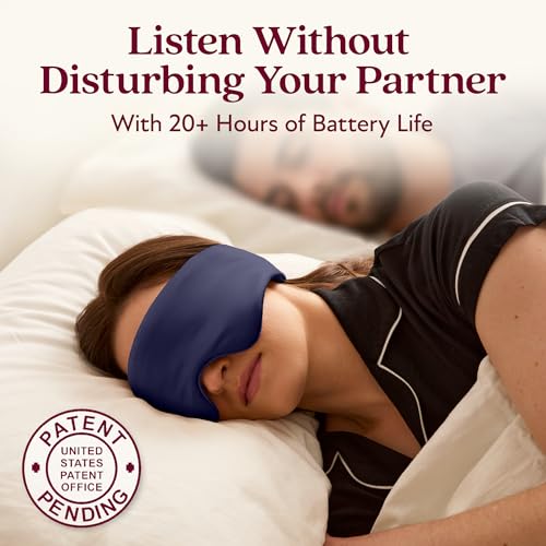SilkSound Bluetooth Sleep Mask, 100% Mulberry Silk Headphones for Sleeping
