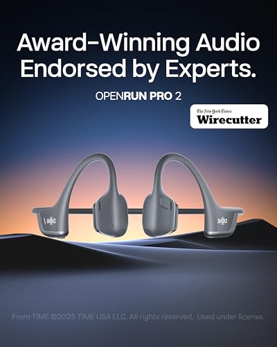 SHOKZ OpenRun Pro 2 Bone Conduction Bluetooth Sport Headphones, Black | Bundle with Reflective Strip；Open-ear awareness; DualPitch premium sound；Smart Mic; IP55; 12H battery; Running/cycling/hiking - color: Black, size: Standard