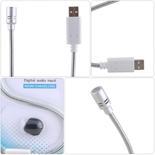 USB Microphone for Laptop and Desktop with Aluminum Alloy Body and Sponge Cover, Compact and Portable Design for Voice Chat and Gaming, Wired Microphone for Audio Recording