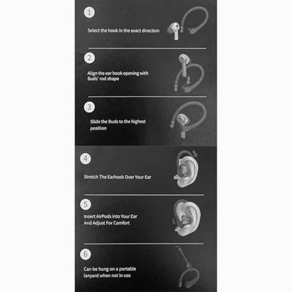 RunChao Anti-Slip EarHooks for Samsung Galaxy Buds 3/3 Pro/Galaxy Buds 3 FE Ear Hooks, Soft Anti-Loss Sports Earbuds Case Cover (Black)