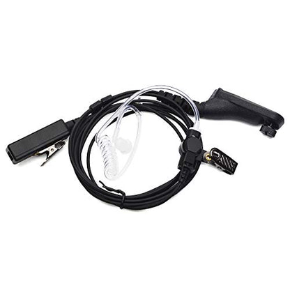 HYS Surveillance 2 Way Radio Earpiece Acoustic Coil Ear Tube Headset for Motorola XPR 6000 XPR6500 XPR6550 XPR 7000 XPR 7550 XiR-P8200 XiR-P8268 Walkie Talkie - color: Black
