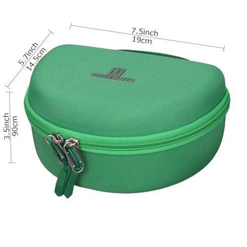 Tourmate Hard Travel Case for Philips K4206 Kids Wireless On-Ear Headphones/iClever HS19 Kids RORSOU R10 On-Ear Headphones, Protective Carrying Storage Bag (Case Only) - color: Green
