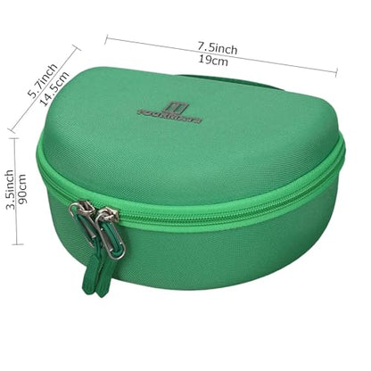 Tourmate Hard Travel Case for Philips K4206 Kids Wireless On-Ear Headphones/iClever HS19 Kids RORSOU R10 On-Ear Headphones, Protective Carrying Storage Bag (Case Only) - color: Green